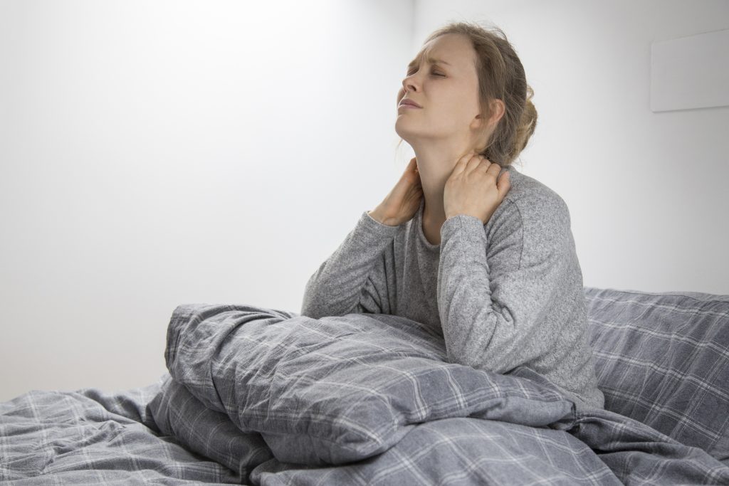 Neck Pain After Sleeping caused by poor sleeping posture and treated with physiotherapy exercises